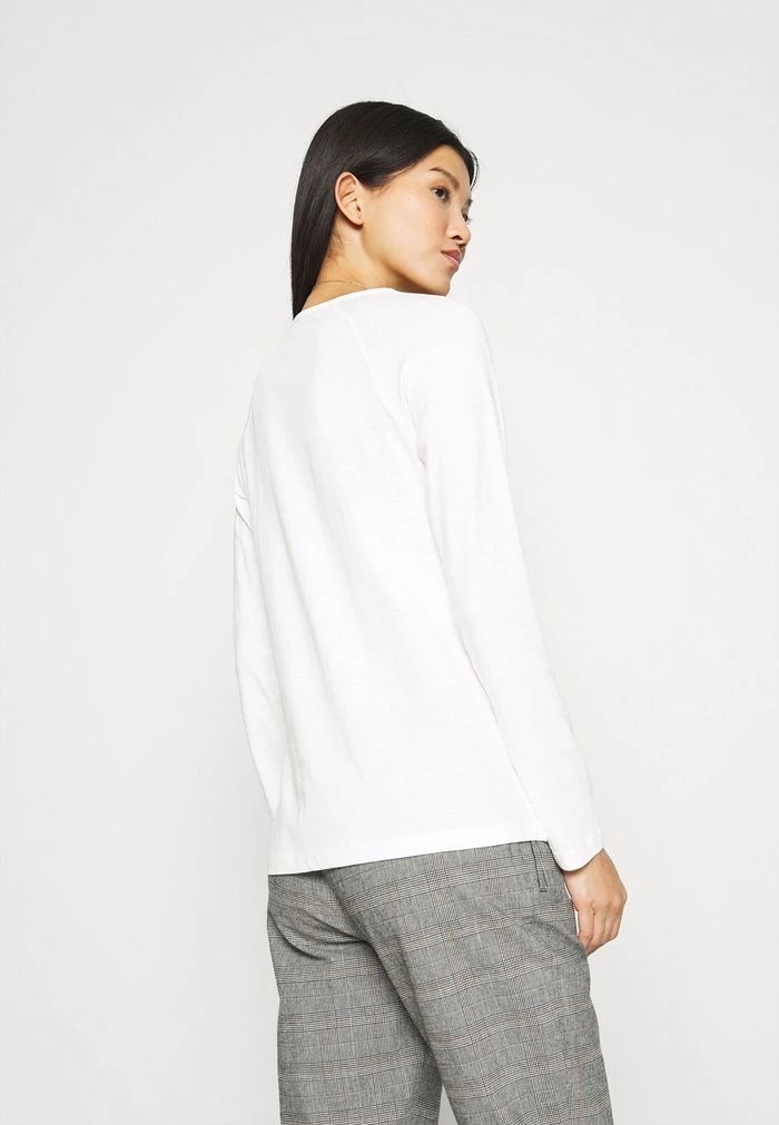 T-Shirt ANNA FIELD Anna Field Long Sleeved Top Blanche Femme | EED-6714639